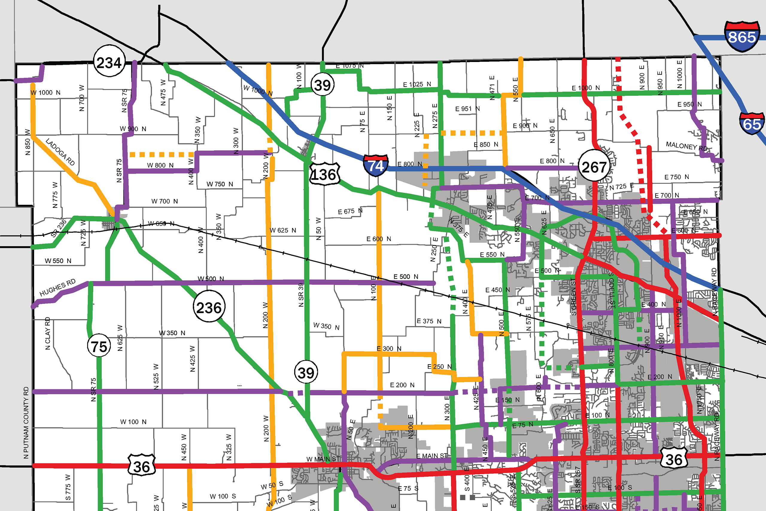 Hendricks County Thoroughfare Plan HWC Water And Land